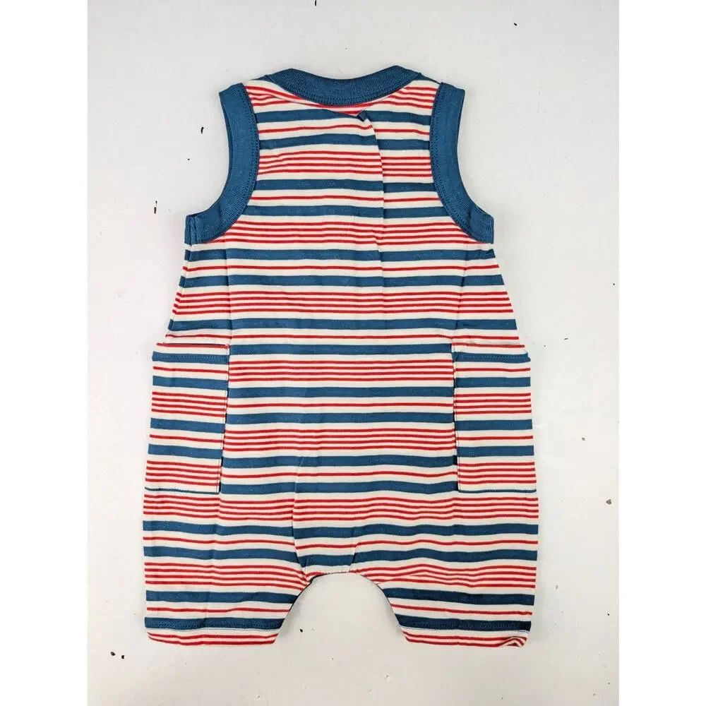 Fin & Vince Americana Shorts Romper - 6-12 Months